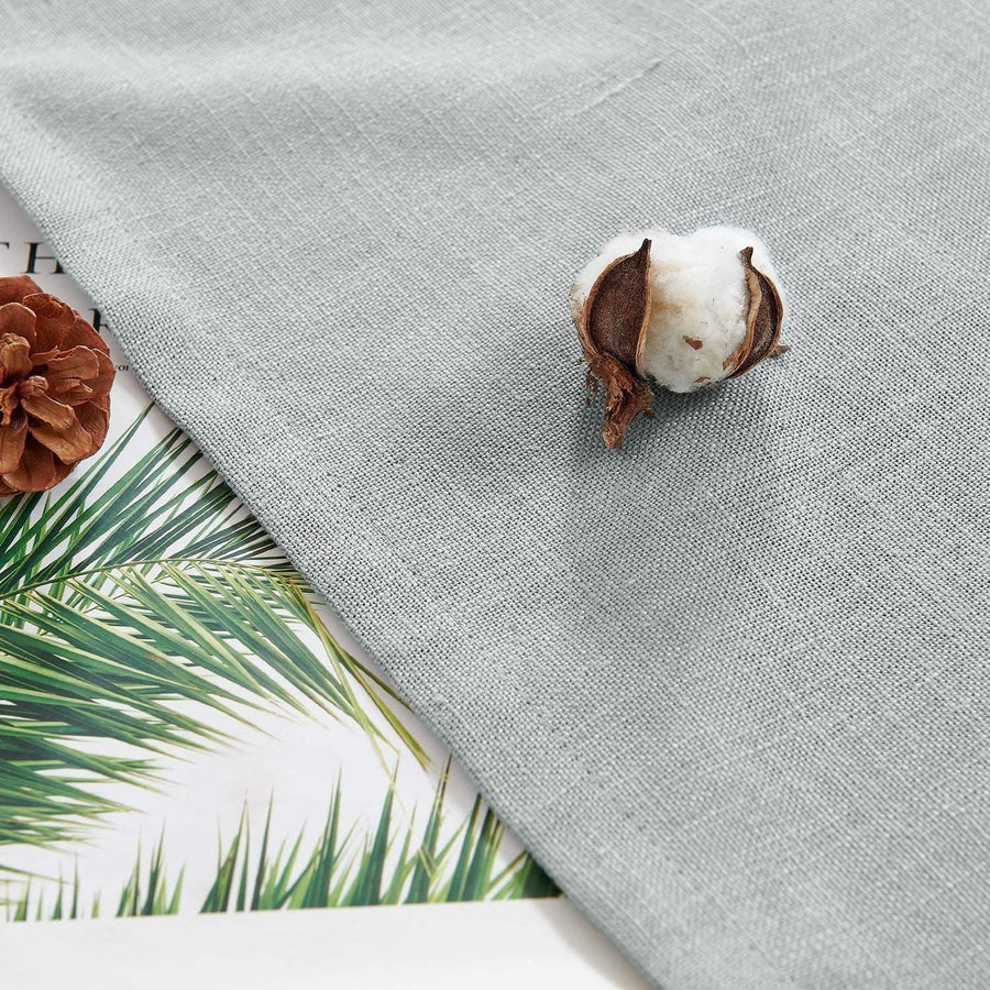 Solid Poly-Linen Cross-Weave Rod Pocket Valance - Jinchan Home