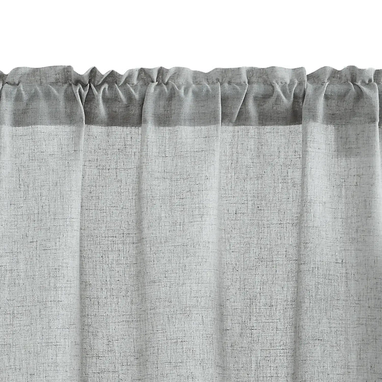 Linen Blend Solid Kitchen Curtains - Jinchan Home