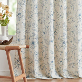 
                    
                      Floral Linen Curtains - Jinchan Home
                    
                  