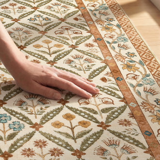 
                    
                      Vintage Floral Polypropylene Area Rug - Jinchan Home
                    
                  