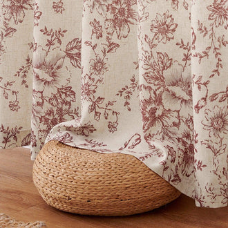 
                    
                      Floral Lined Linen Blend Curtains - Jinchan Home
                    
                  