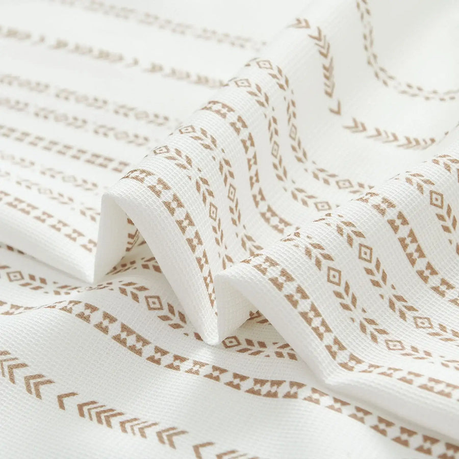 Boho Geometric Striped Shower Curtain - Jinchan Home