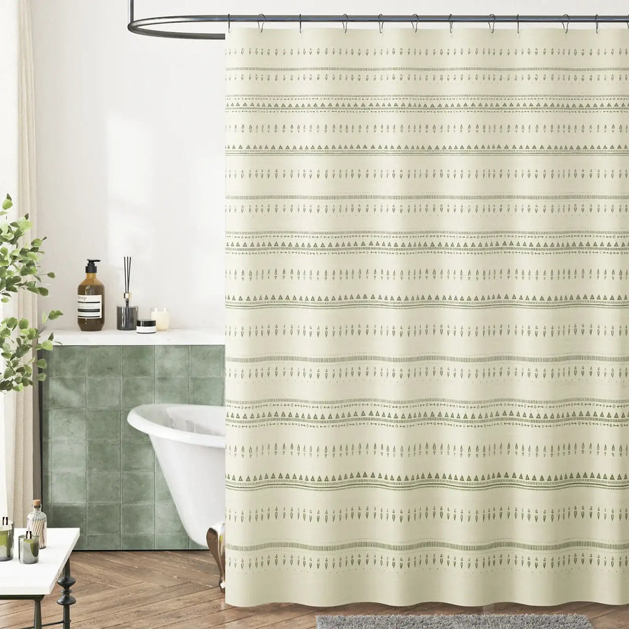Tribal Geometric Striped Shower Curtain - Jinchan Home