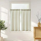 
                    
                      Twill Striped Linen Blend Rod Pocket Kitchen Curtains - Jinchan Home
                    
                  