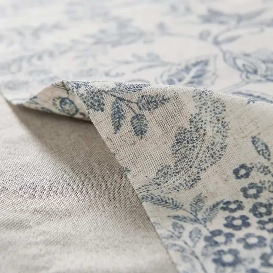 Vintage Botanical Scroll Double-Layer Valance - Jinchan Home