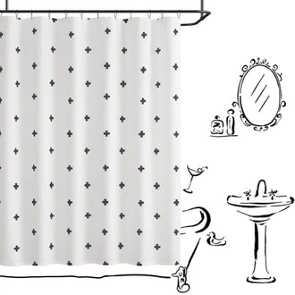 
                    
                      Minimalist Cross Pattern Shower Curtain - Jinchan Home
                    
                  