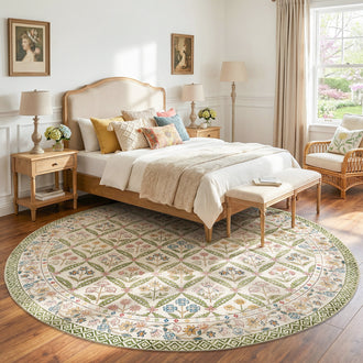 
                    
                      Vintage Floral Polypropylene Area Rug - Jinchan Home
                    
                  