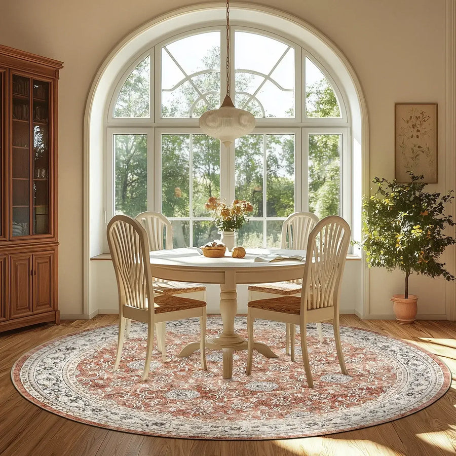All Over Floral Pattern Vintage Persian Medallion Rug - Jinchan Home
