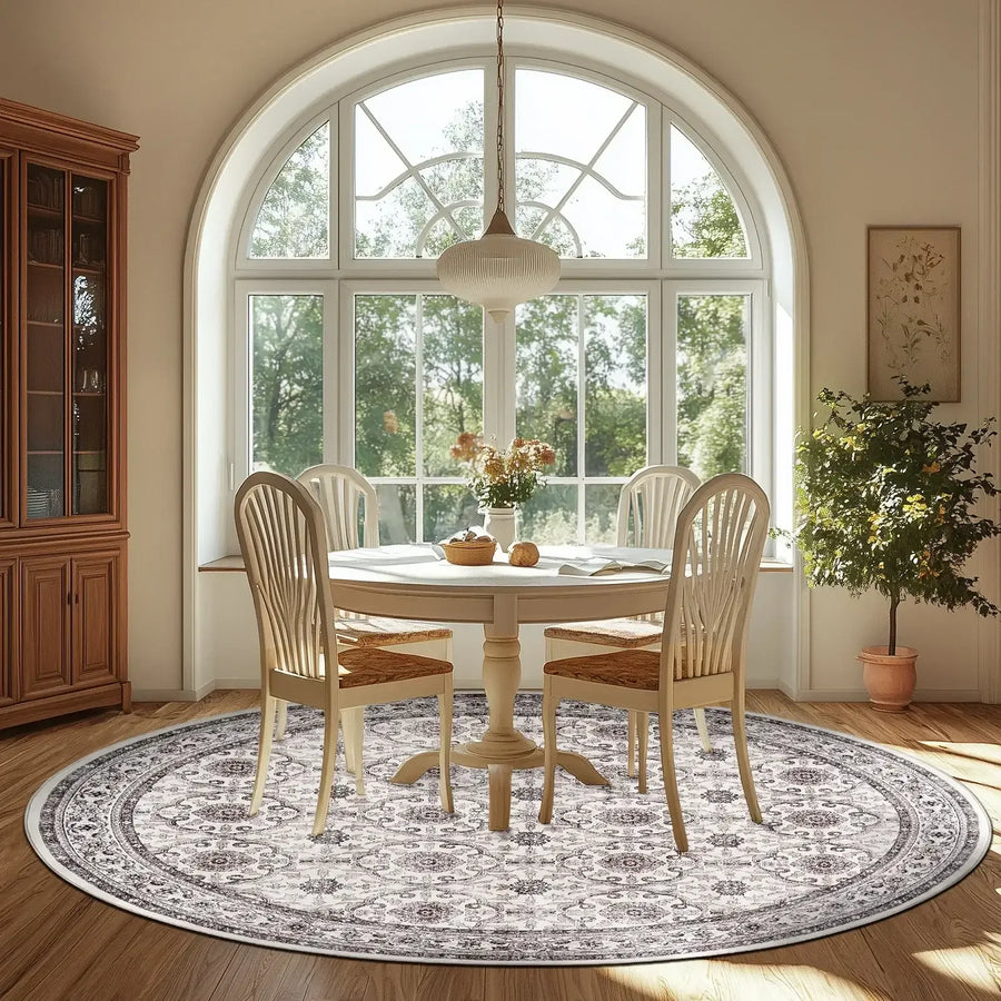 All Over Floral Pattern Vintage Persian Medallion Rug - Jinchan Home