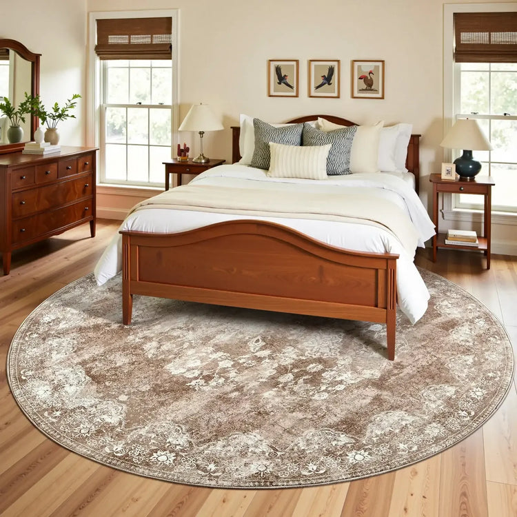 Faded Persian Medallion Area Rug - Jinchan Home
