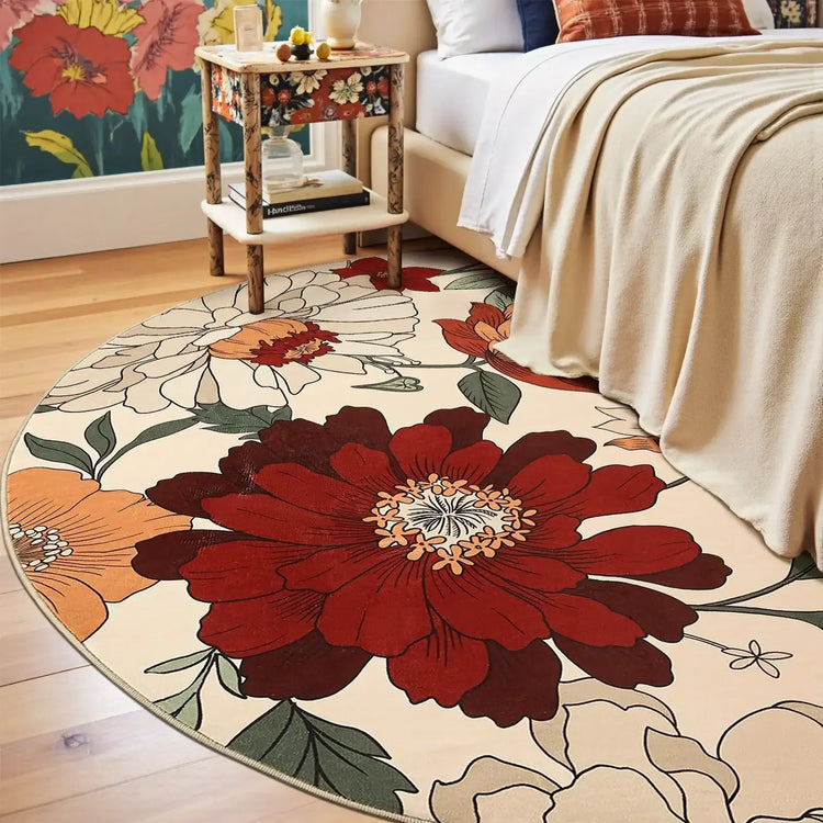 Vintage Floral Area Rug - Jinchan Home