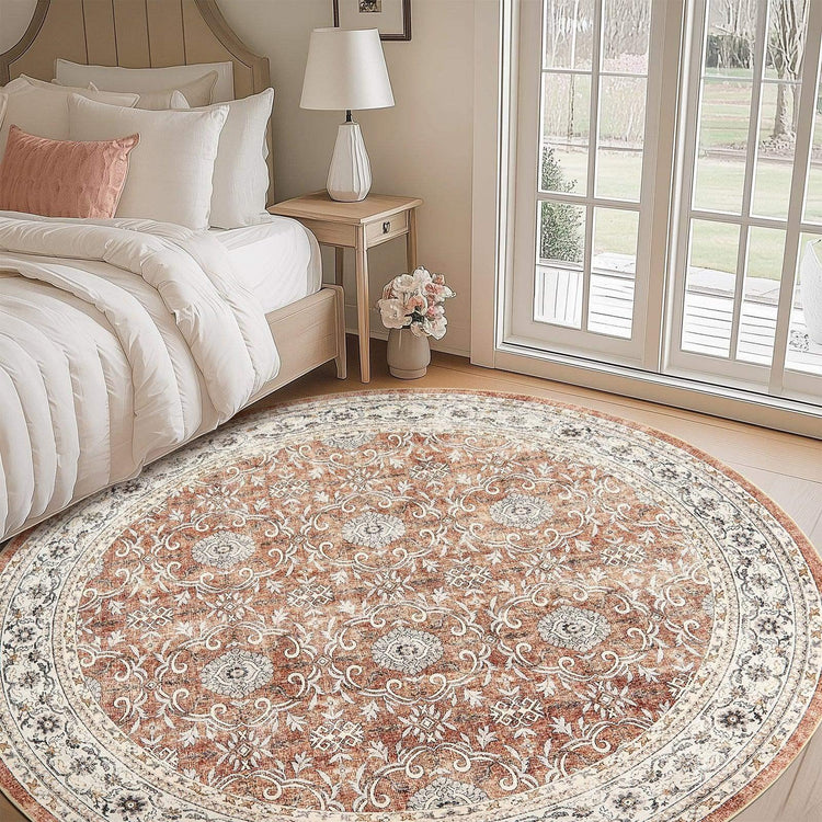 All Over Floral Pattern Vintage Persian Medallion Rug - Jinchan Home