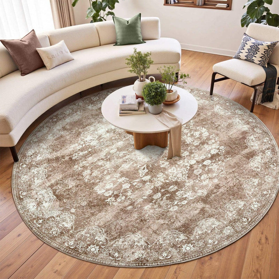 Faded Persian Medallion Area Rug - Jinchan Home