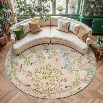 
                    
                      Branches & Birds Botanical Print Area Rug - Jinchan Home
                    
                  