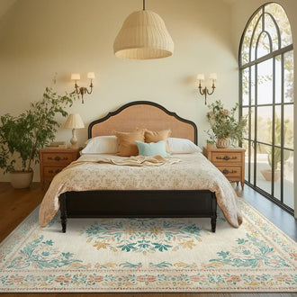 
                    
                      Soft Vintage Acanthus Floral Scrollwork Rug - Jinchan Home
                    
                  