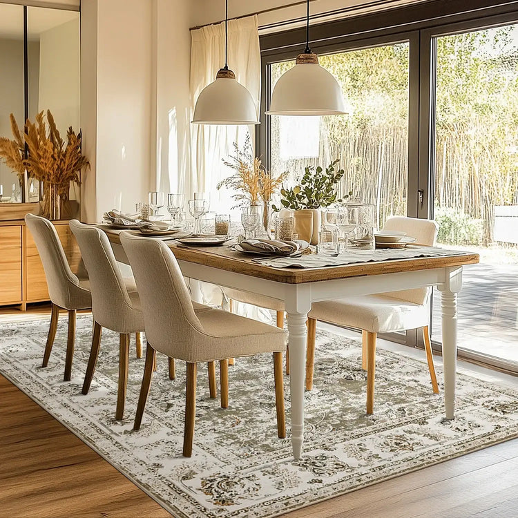 Vintage Medallion Floral Rug - Jinchan Home