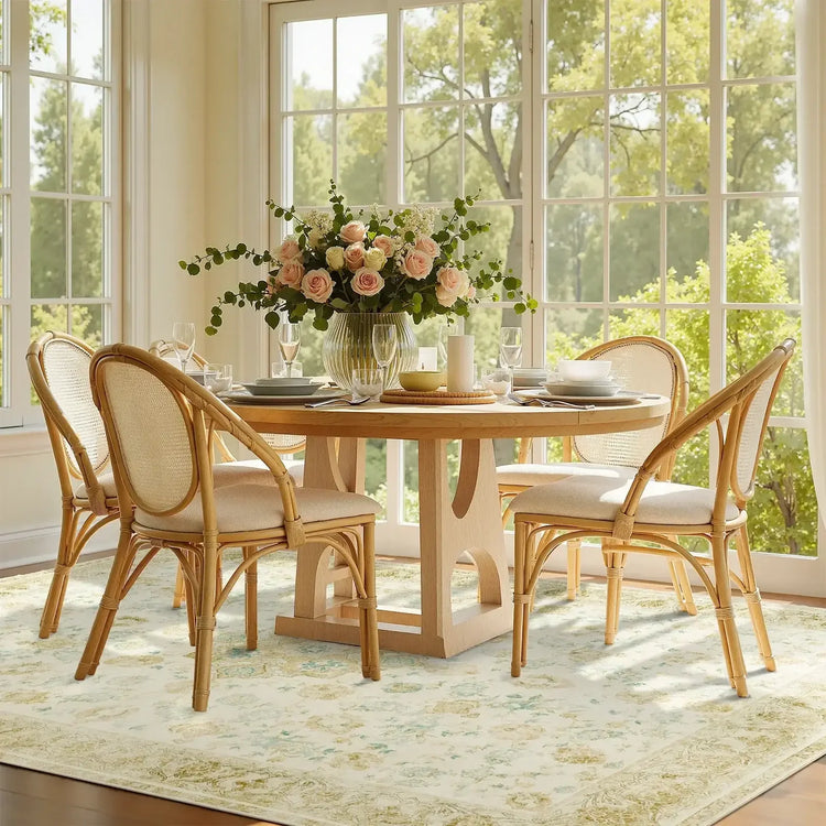 Soft Vintage Medallion Area Rug - Jinchan Home
