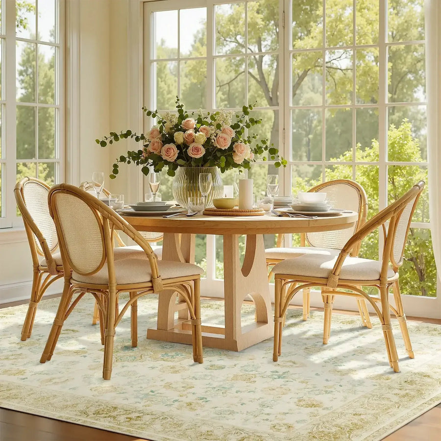 Soft Vintage Medallion Area Rug - Jinchan Home