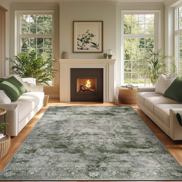 Faded Persian Medallion Area Rug - Jinchan Home