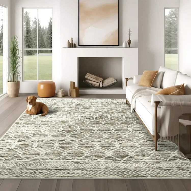 Moroccan Diamond Geometric Rug - Jinchan Home