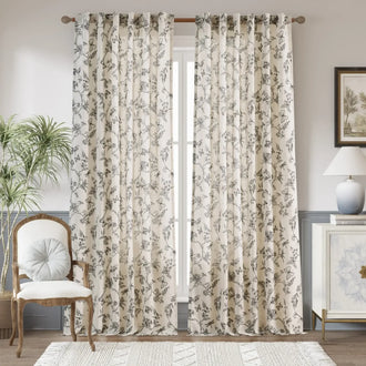 
                    
                      Modern Toile Floral & Insect Linen Curtains - Jinchan Home
                    
                  