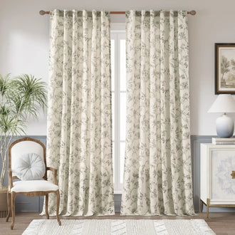 
                    
                      Modern Toile Floral & Insect Linen Curtains - Jinchan Home
                    
                  