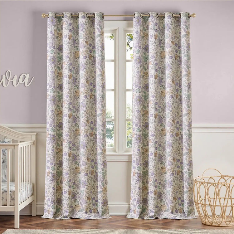 Botanical Sketch Floral Curtains - Jinchan Home