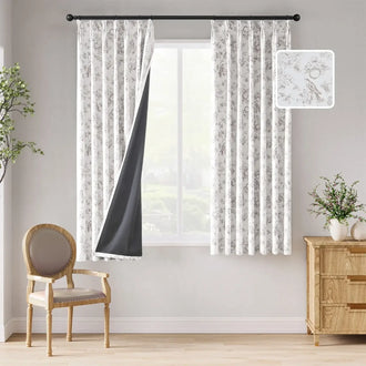 
                    
                      Botanical Birds Jouy Curtains - Jinchan Home
                    
                  