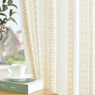 
                    
                      Boho Geometric Jacquard Striped Curtains - Jinchan Home
                    
                  