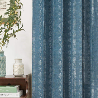 
                    
                      Boho Geometric Vertical Stripe Linen Curtains - Jinchan Home
                    
                  