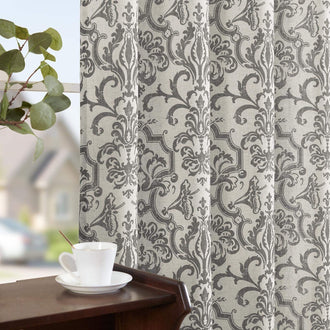 
                    
                      Baroque Damask Linen-Blend Grommet Curtains - Jinchan Home
                    
                  