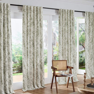 
                    
                      Floral Butterfly Linen Blend Lined Curtains - Jinchan Home
                    
                  