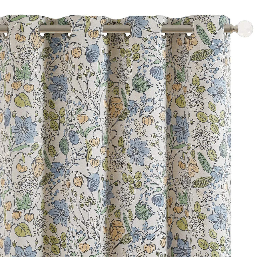 Botanical Sketch Floral Curtains - Jinchan Home