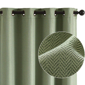 
                    
                      Herringbone Weave Solid Grommet Curtains - Jinchan Home
                    
                  