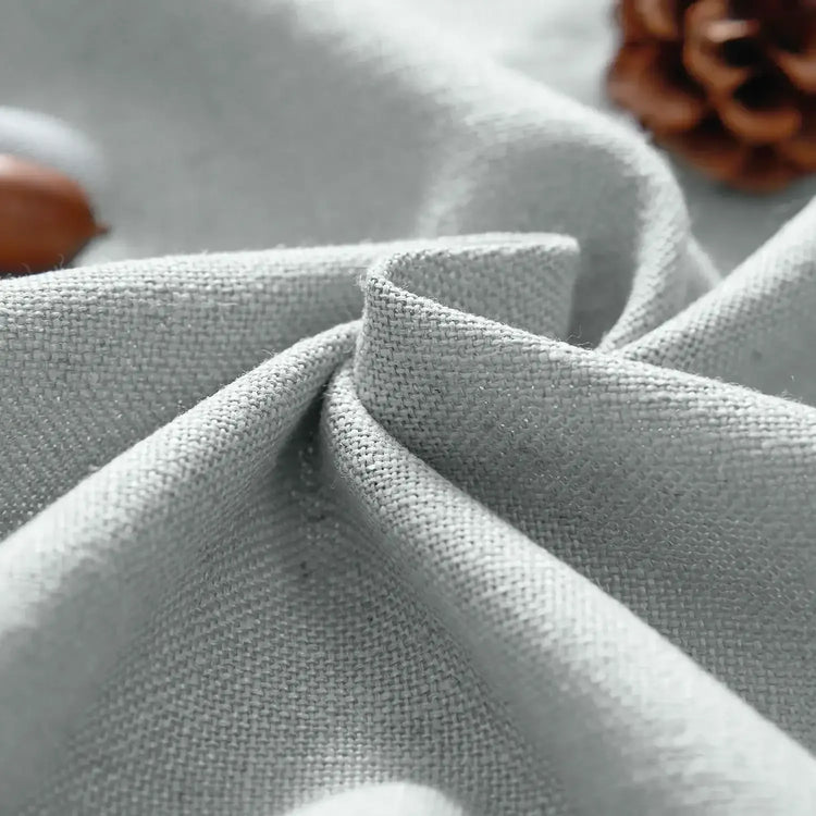 Solid Poly-Linen Cross-Weave Rod Pocket Valance - Jinchan Home