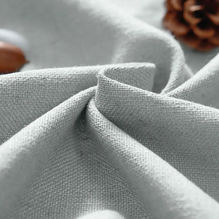 Solid Poly-Linen Cross-Weave Rod Pocket Valance - Jinchan Home