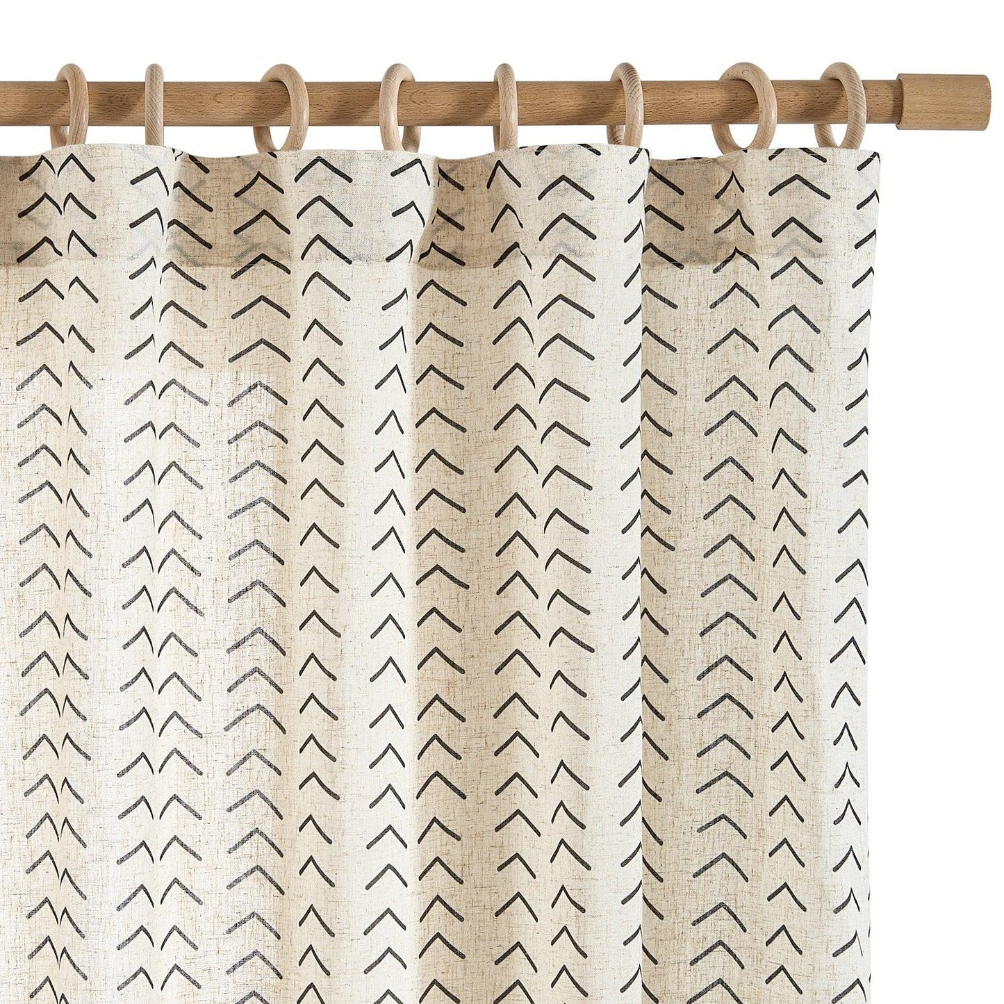 Herringbone Arrow Linen Curtains - Jinchan Home