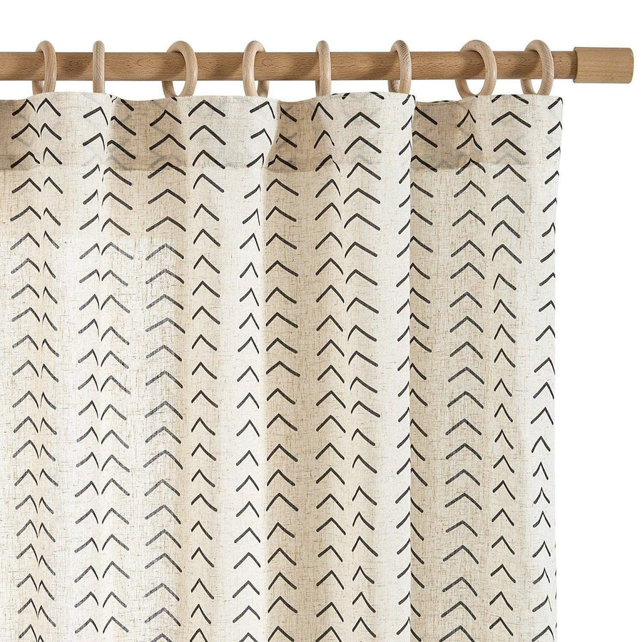 Herringbone Arrow Linen Curtains - Jinchan Home