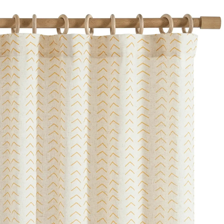 Herringbone Arrow Linen Curtains - Jinchan Home