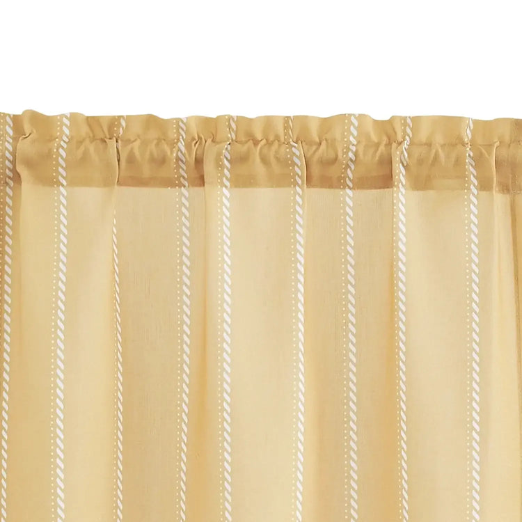 Slanted Line Dot Stripe Rod Pocket Kitchen Curtains - Jinchan Home