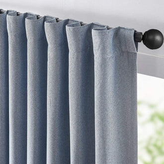Two-Tone Damask Floral 3-in-1 Curtains - Jinchan Home