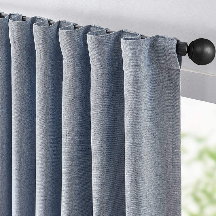 Two-Tone Damask Floral 3-in-1 Curtains - Jinchan Home