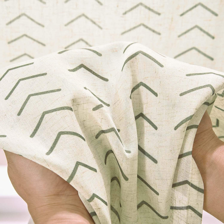 Boho Herringbone Kitchen Curtains - Jinchan Home