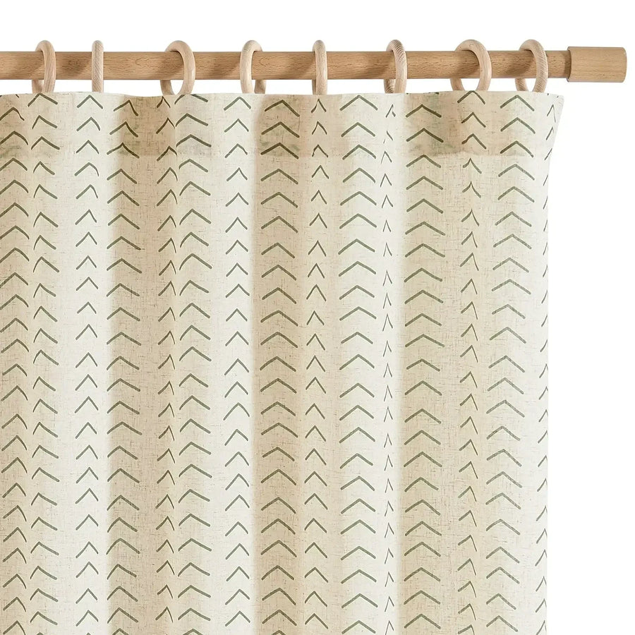 Herringbone Arrow Linen Curtains - Jinchan Home
