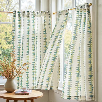 
                    
                      Geometric Triangle Kitchen Curtains - Jinchan Home
                    
                  
