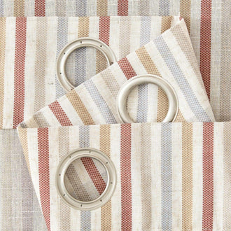 
                    
                      Colorful Vertical Stripe Poly-Linen Grommet Curtains - Jinchan Home
                    
                  