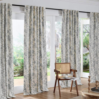 
                    
                      Floral Butterfly Linen Blend Lined Curtains - Jinchan Home
                    
                  
