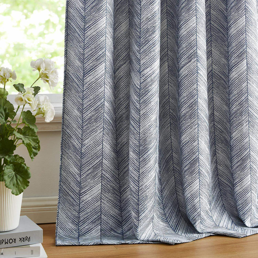 Herringbone Textured Curtains - Jinchan Home