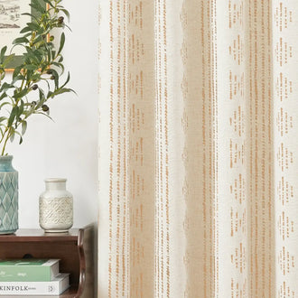 
                    
                      Boho Tribal Pattern 3-in-1 Linen-Blend Curtains - Jinchan Home
                    
                  
