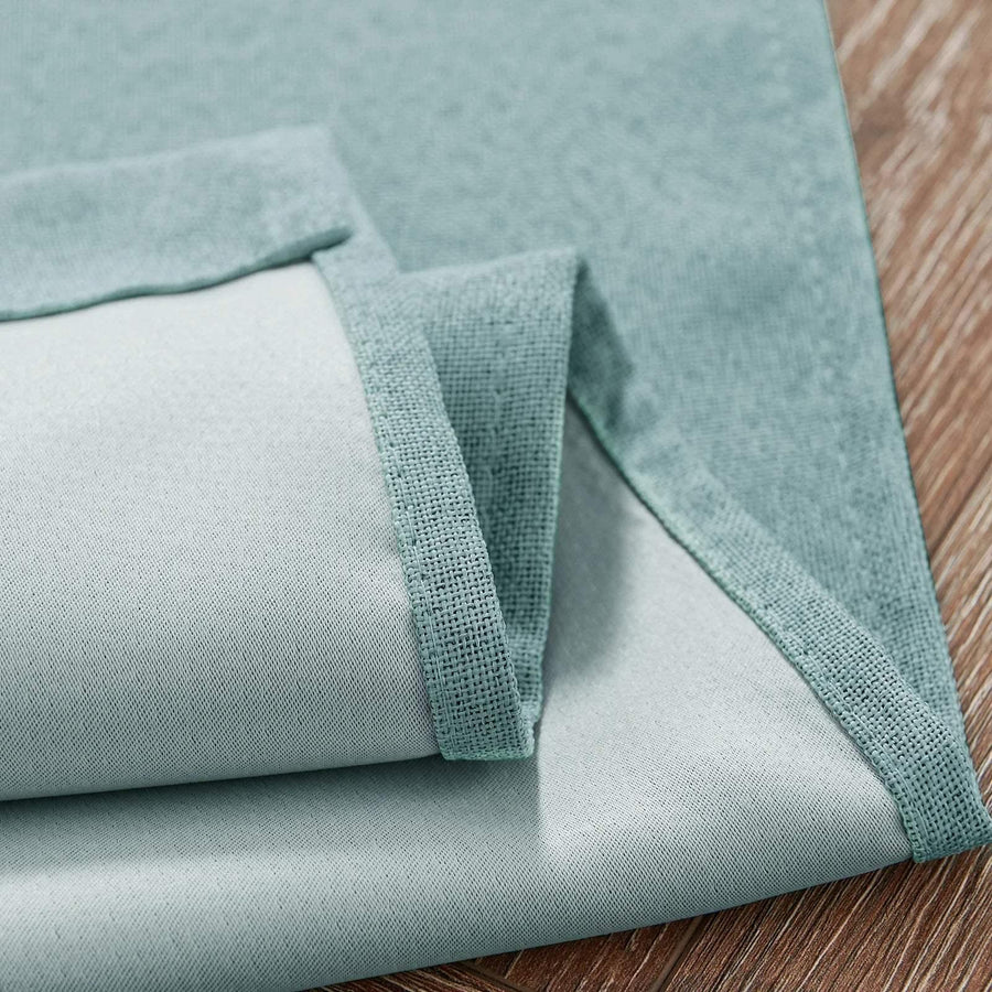 Solid Faux Linen Rod Pocket Kitchen Curtains - Jinchan Home